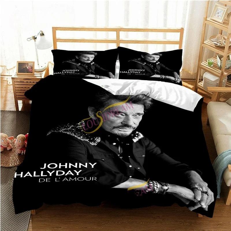 France Rock Singer J-Johnny H-Hallyday Bedding Set Single Twin Full Queen King Size Bed Set Aldult Kid Bedroom Duvet Cover Sets