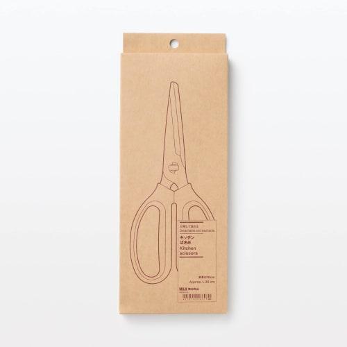 MUJI Disassemble and Wash Kitchen Scissors, Silver, Length 20cm 12076971