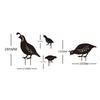 4x Bird Animal Statue Garden Decor Photographic Props Yard Stake Patio Iron Sculpture