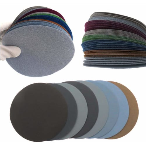 DUOLEIMI Waterproof Sandpaper, Round Sandpaper for Sanders, Made of Latex Paper, Durable, Mirror Polishing, Glossy Finish, 125mm, 16-Pack (2 of Each: