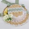Elegant Bonnet Flower Lace SunHat Breathable Hat Summer Tea Party Holiday Vacation Decors Western Vintage Hat