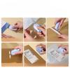 2-in-1 Box Cutter Correction Fluid Pen Auto-Rebound Magnetic Mini Portable Utility Knife for Package Opening Office Home Daily