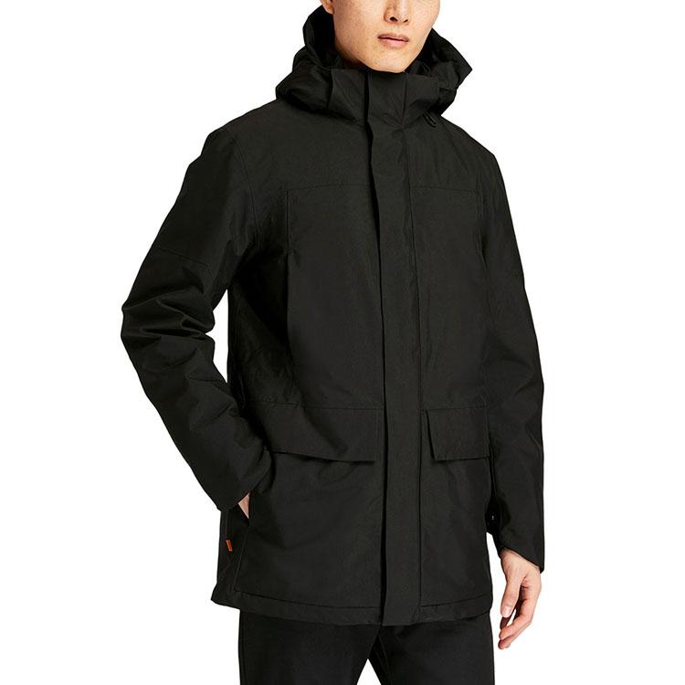 Timberland Warm Breathable Three-In-One Detachable Cotton Jacket Men Jackets Black A42Q2-001