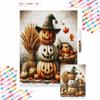 Halloween Diamond Painting Witch Hat Pumpkin Wheat Basket Mosaic Art Kit Handmade DIY Home Decoration