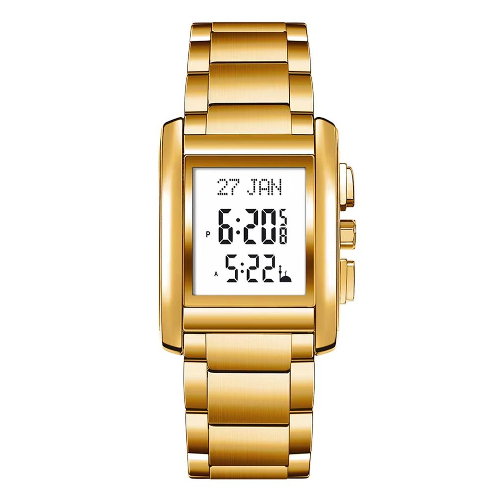 Muslim Multifunctional Prayer Watch Qibla Direction Indicator Unisex Elegant Islamic Worship Watch