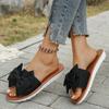 Fashion Women Flats Slippers Summer Fashion Bow Tie Sandals Shoes for Women Flat Casual Beach Slippers Slides Women Zapatos De Mujer