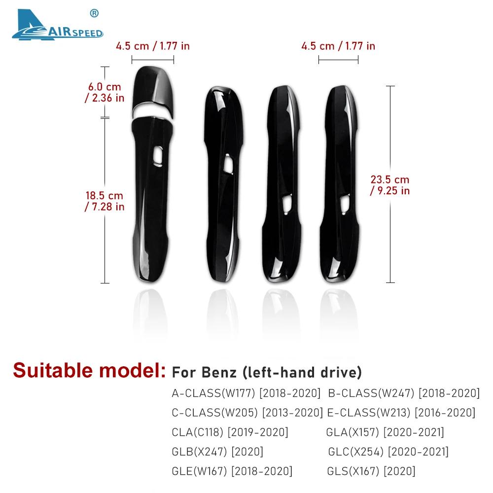 Adesivo Copri Maniglia Porta in ABS per Mercedes Benz Classe A B C E GLC CLA GLE GLS GLB CLS 2015-2024