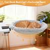 Cat Desk Bed, 44 Lbs Capacity, Faux Fur or Mesh Cushion, Cats Hammock for Offices, Pet Stores, Cat Cafes