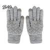 Soft Acrylic Winter Accessories 1 Pair Warm Fleece Lined Gloves for Women Men, Cold Thickened Plush Thermal Mittens Weather Gloves, Knit Touchscreen