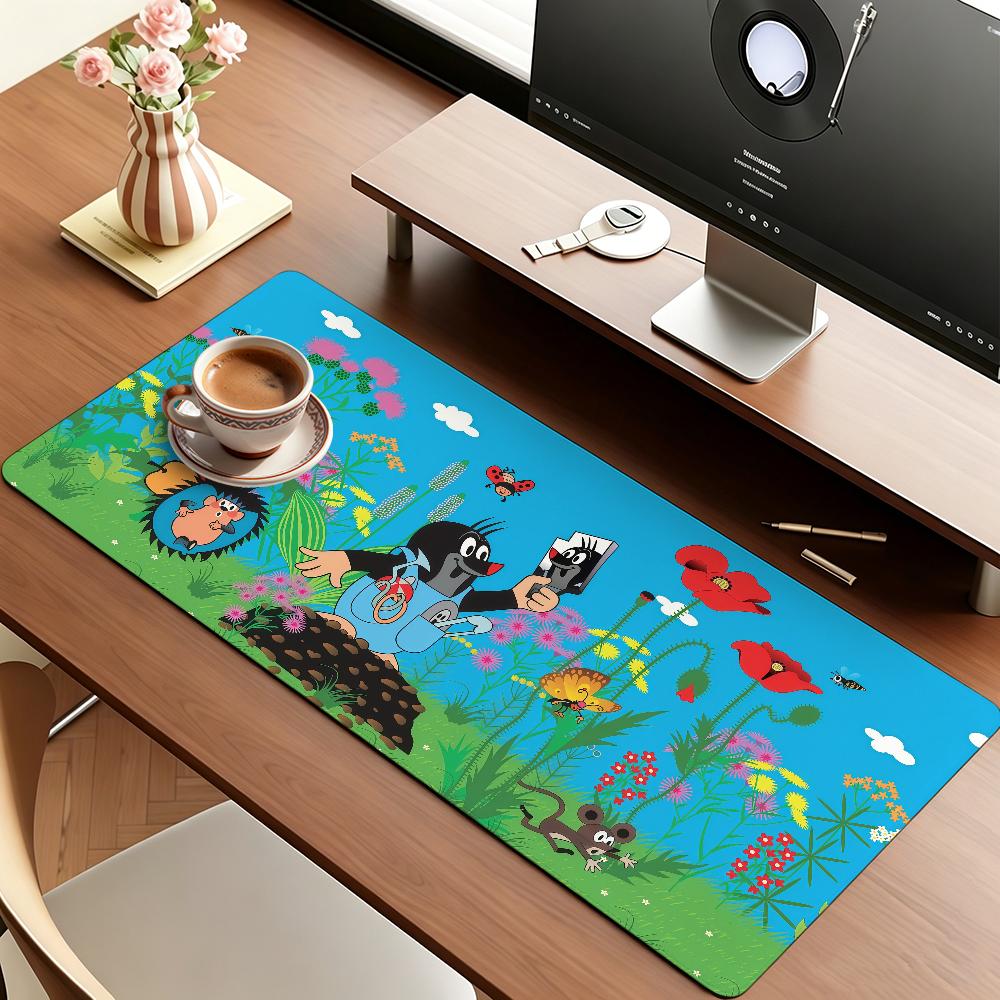 Cute The Little Mole Art Mouse Pad Anti Slip Rubber Edge Locked Thickened Laptop Gaming Desk Mat