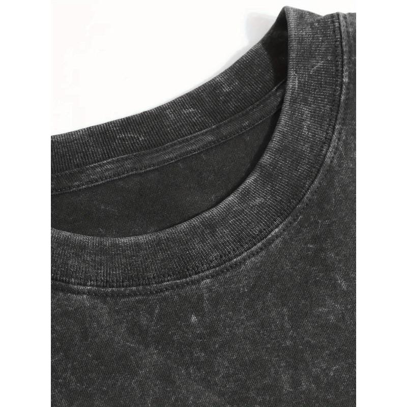 European sizes Men's Vintage Western Cowboy Lasso & Skull Print T-Shirt - Loose Fit Casual Round Neck Tee with Cowboy Graphics for Ranch, Outdoor