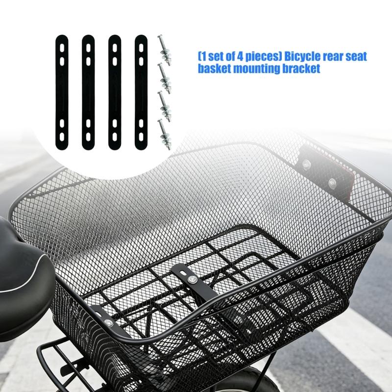 Confezione da 4 Cestino per Portapacchi Posteriore Bici Fissaggio Resistente alle Intemperie Accessorio Ciclistico Staffe per Portapacchi Posteriore Per Amanti dell'Outdoor