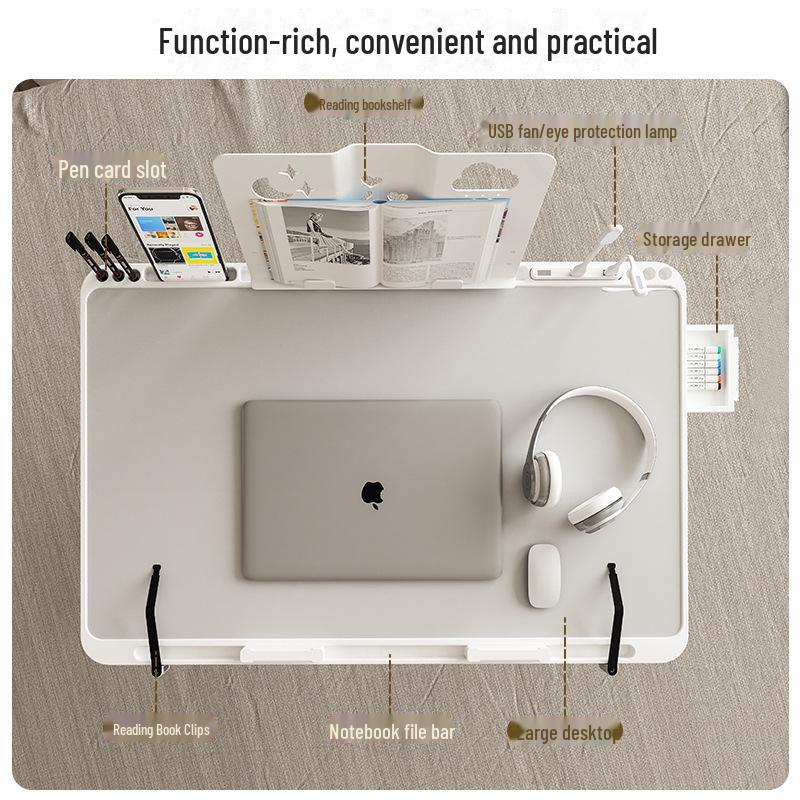Foldable Bedside Adjustable Laptop and Study Table for Dorm or Bay Window