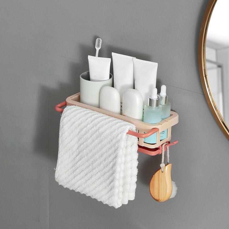

Kitchen Sponge Sink Holder Punch-Free Dish Drain Rack Storage Shelf Bathroom Shelves Hanging Rack Organizer Accessories розовый