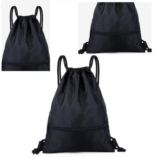 Nylon wasserdichter Reißverschluss Kordelzug Rucksack Outdoor Sport Fitness Aufbewahrungstasche