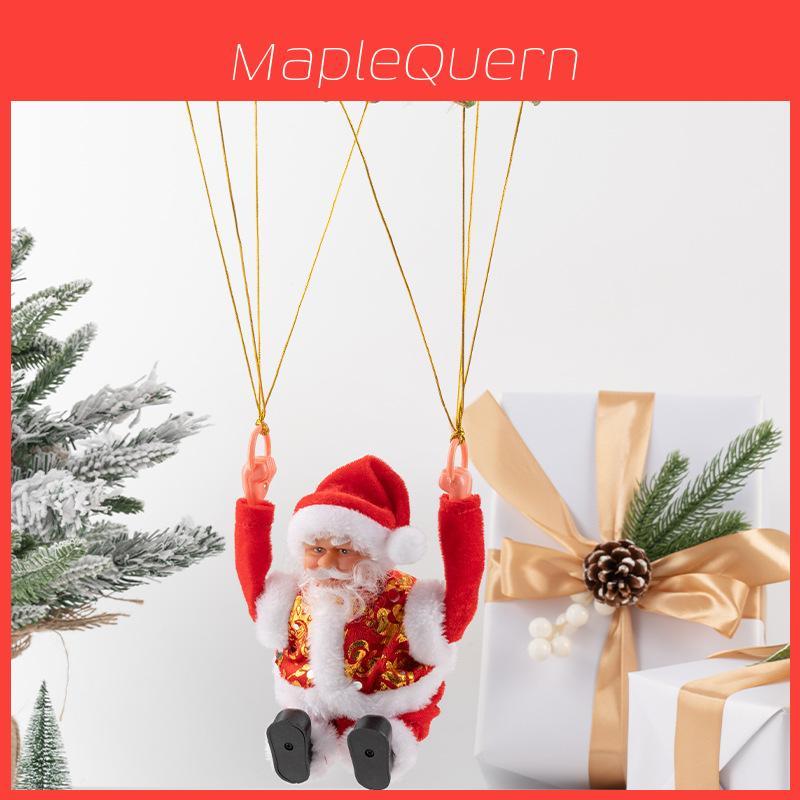 Giocattolo Elettrico Paracadute di Babbo Natale con Musica e Luci per Bambini Decorazione Festiva