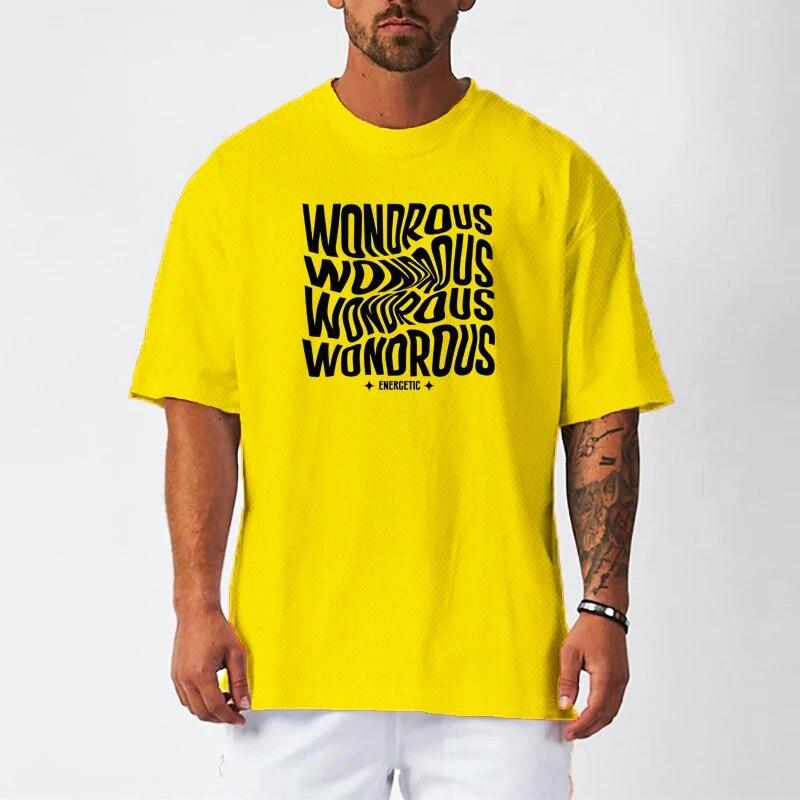 Tu die Arbeit Großhandel Hochwertiges Herren Sublimationsdruck Schnelltrocknendes Mesh Atmungsaktiv Sommer Übergroßes O-Ausschnitt T-Shirt
