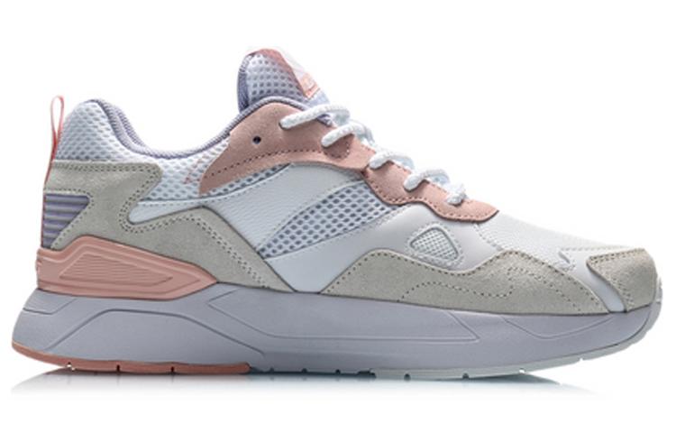 Li Ning Honor 2020 Breathable Support Lightweight Low Top Sports Casual Shoes Women's White Pink AGCQ172-1