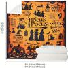 Traditional-Style Hocus Pocus Themed Flannel Throw Blanket, Machine Washable, All-Season Stain-Resistant Bedding with Pumpkin
