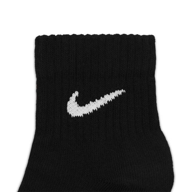 Nike Men's Socks, Quick-Drying Breathable Basketball Socks, Short Socks Three-Pack SX7677-010 Black L