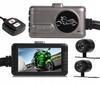 Wideo Rejestrator Motocyklowy Wideorejestrator Motocykl 2X Kamera Full Hd