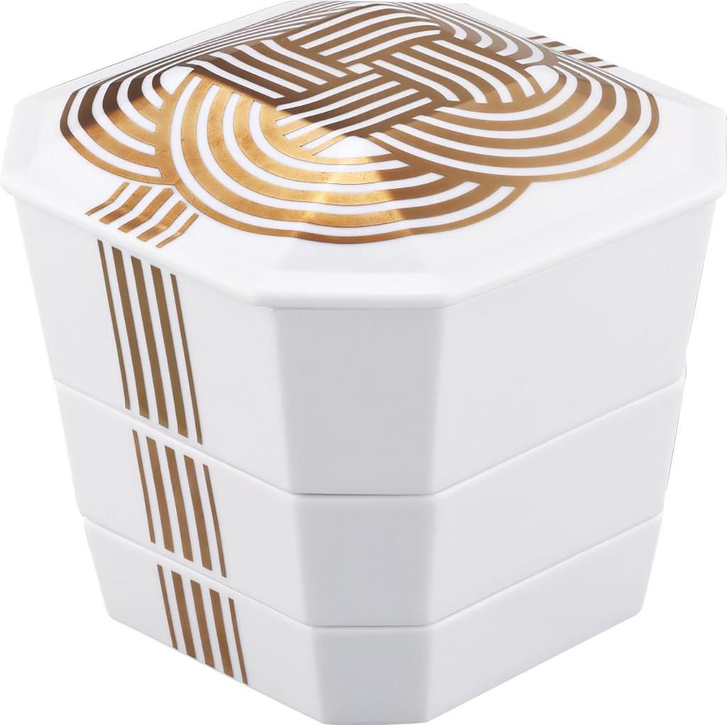 Yamaka Shoten POTTERY x Nested and stacked for small storage bento bento box for New top tier bento box x 17 x for bento storage sleeve gold gold "ODA