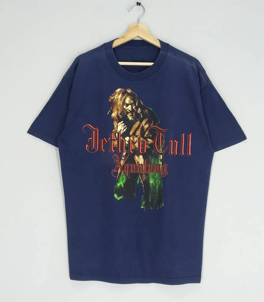 NOVÉ Jethro Tull Aqualung Album S-5XL Heavy Bavlna Námořnické Modré Tričko UR718 Unisex Tričko