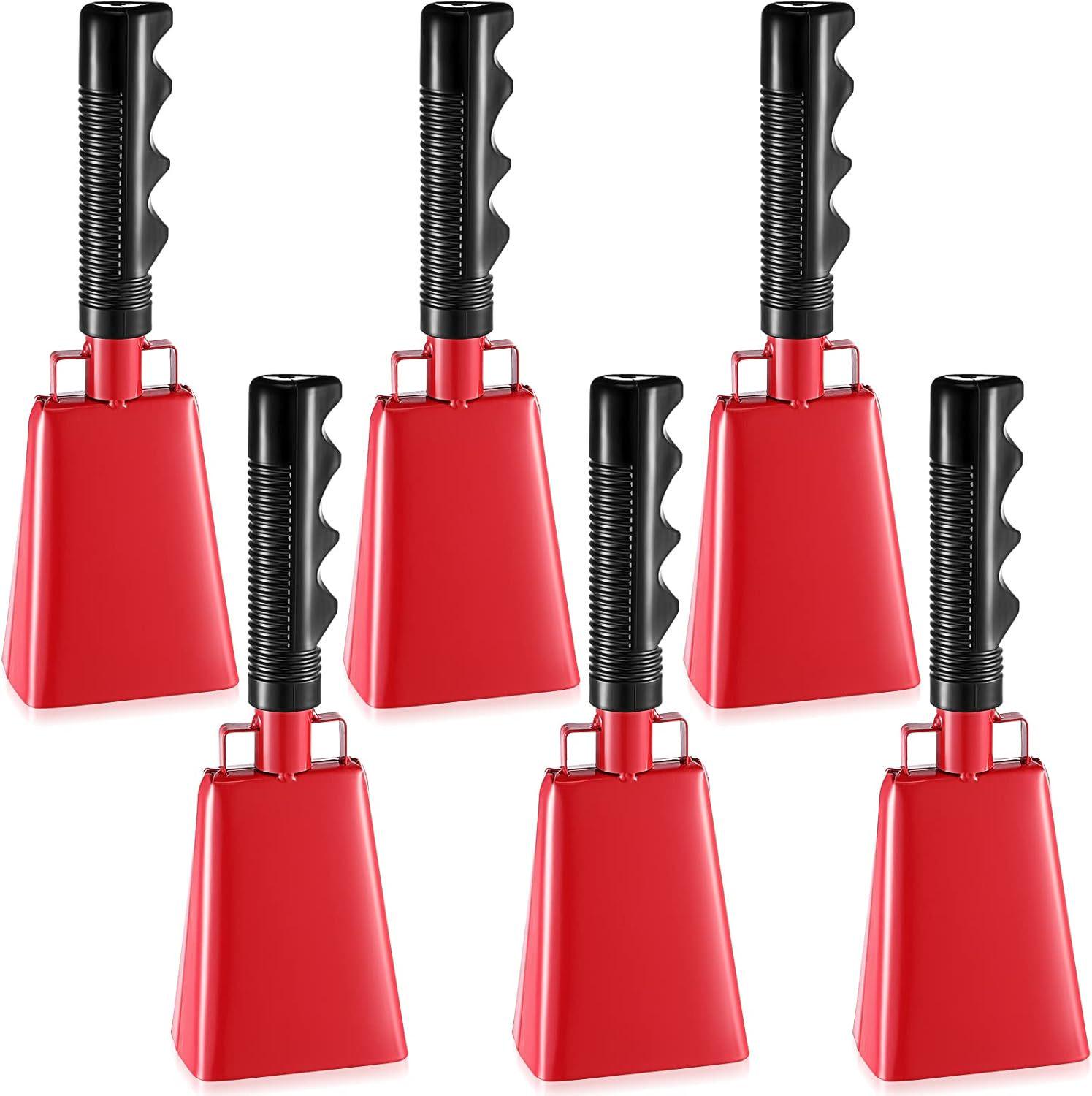 9-Inch Hand-Cranked Cowbell for Cross-Border Competitions and Cheering – 8-Inch Long-Handled Square Design 8-inch
