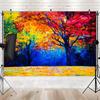 2D Plane 1 Piece of Autumn-themed Oil Painting Background Banner Suitable for Party Decoration and Birthday Celebration