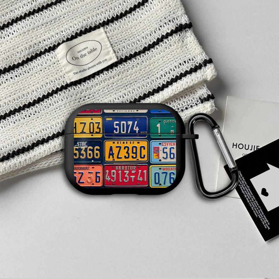 Retro License Plate Design Earphone Cases Cover Case For Airpods 2 Pro3 1 Pro 3 Pro2 4