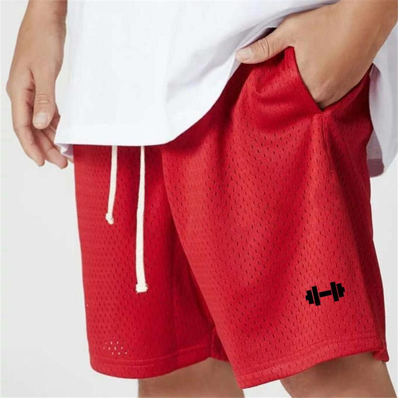Muscleguys Summer Running Shorts Mens Sports Jogging Fitness Shorts Mesh Quick Dry Gym Bodybuilding Sport Shorts Basketball Short Pants