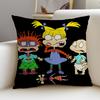 Nostalgic RRugratsS Cushion Cover Breathable and skinfriendly linen pillowcase square removable and washable cushion