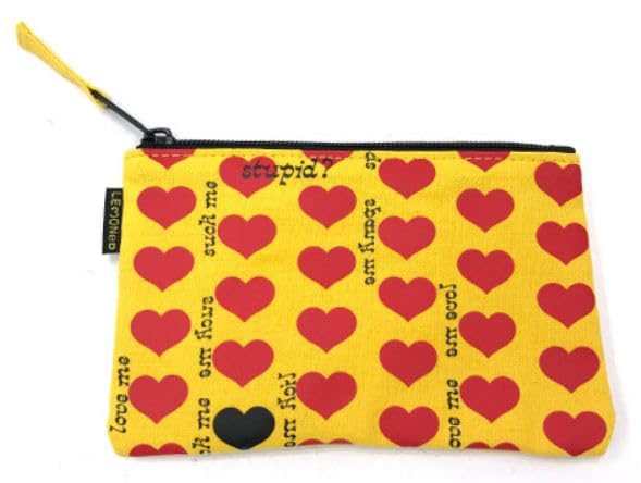 hide X JAPAN Zipper Case Yellow Heart Large
