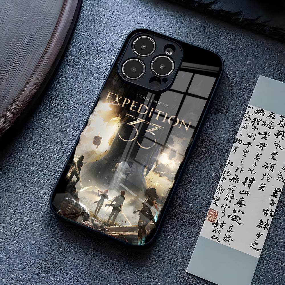 Clair Obscur Expedition 33 Phone Case For IPhone 17 Pro Max 15 Pro 14 12 11 13 Mini X XR XS 16 Plus SE Glass Cover