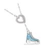 Sweet Candy Colored Alloy Skating Charm Necklace Featuring Crystals for Fashion Appeal
