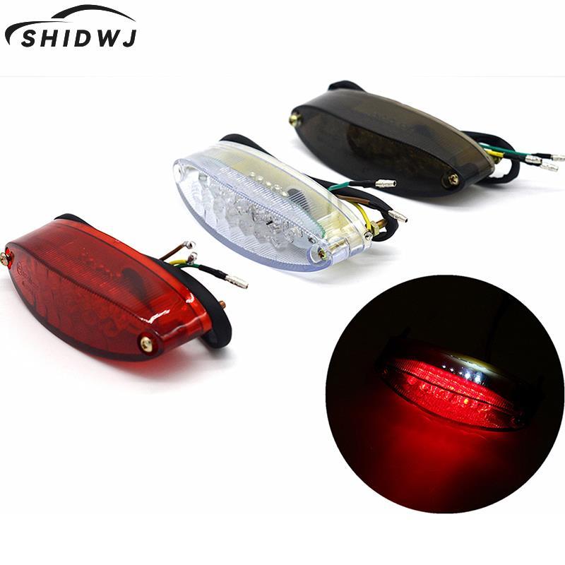 1pc 28 LEDs 3W 12V Motorcycle Rear Light Led Bike Rear Tail Stop Brake Ellipse Light Easy To Mount Directly Bolt On