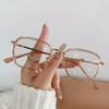 Fashion ultra-light plain flat glasses trendy new trend color-changing anti-blue glasses personalized versatile glasses frame