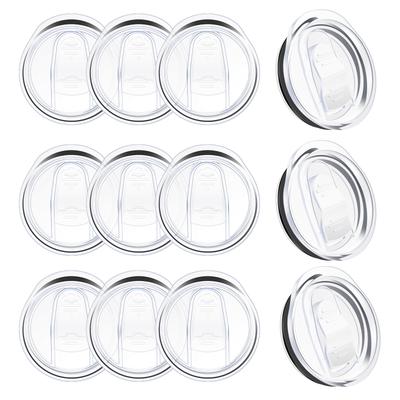 6/12Pcs 20oz Clear Skinny Tumbler Lids Plastic Leak-proof Tumbler Replacement Lids  Spill Proof Splash Skinny Tumbler Covers