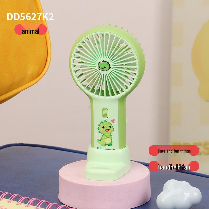 

Summer Cartoon USB Rechargeable Silent Desktop Fan & Phone Holder Color Box Packaging + USB Charging Cable