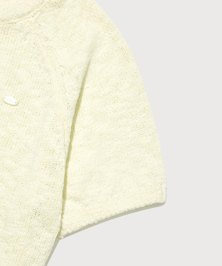 COVERNAT WOMAN Boucle Round Half Knit Ivory