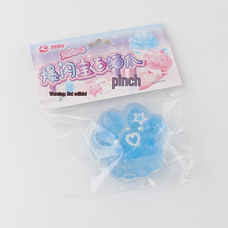 

Детская креативная игрушка-антистресс в виде кошачьей лапки с драгоценными камнями: Мячик-антистресс для снятия напряжения, подарок для избавления от скуки