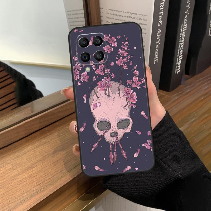 

Gothic Floral Skull Case For Samsung Galaxy M31 M21 M11 M20 M23 M54 M14 M34 M13 M52 M32 M12 M16 M36 M56 M15 M55 Samsung M32 4G