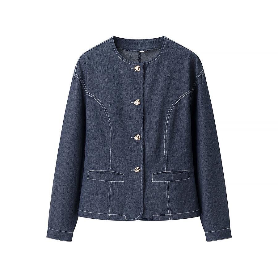 

Весна 2025 Женский Европейский и Американский Стиль Топ с Круглым Вырезом и Длинным Рукавом и Брюки Прямого Кроя Medium