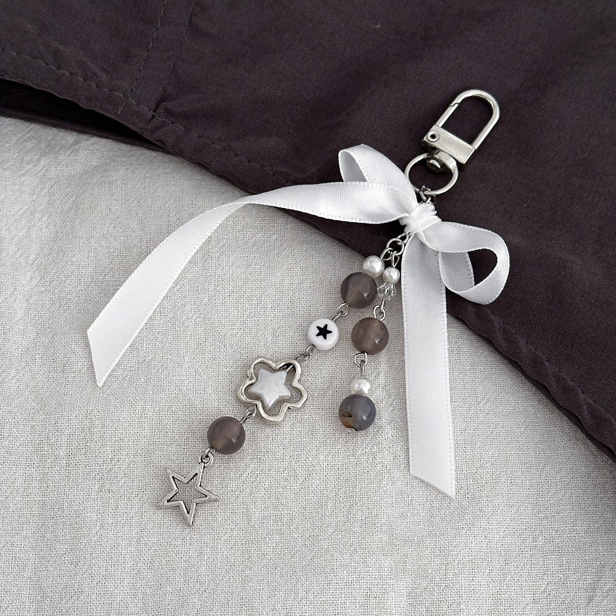 

Брелок в стиле Spice Girl Love Strawberry с кисточкой, универсальная цепочка-подвеска для сумки/брюк со звездой и бантом