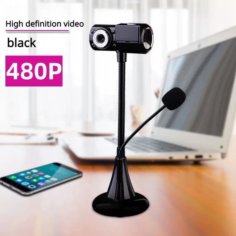 

Зовнішня відеокамера високої чіткості Великий кут заповнюючого світла Безкоштовна настільна камера Інтелектуальне шумозаглушення Чутливий високоякісний мікрофон 480P black