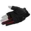 Komine GK-2603 Protective 3 Fingerless Mesh Gloves for Motorcycles Black Red S