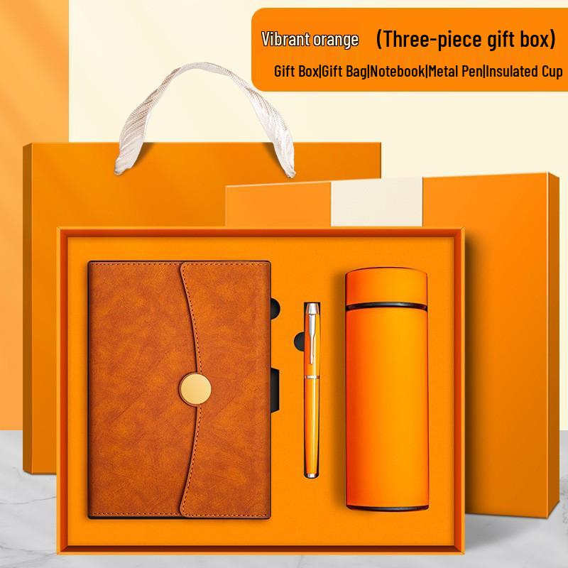 Custom Gift Set: Business A5 Notebook & Thermos Cup - Perfect for Teacher's Day, Mid-Autumn Festival, or Company Anniversaries.