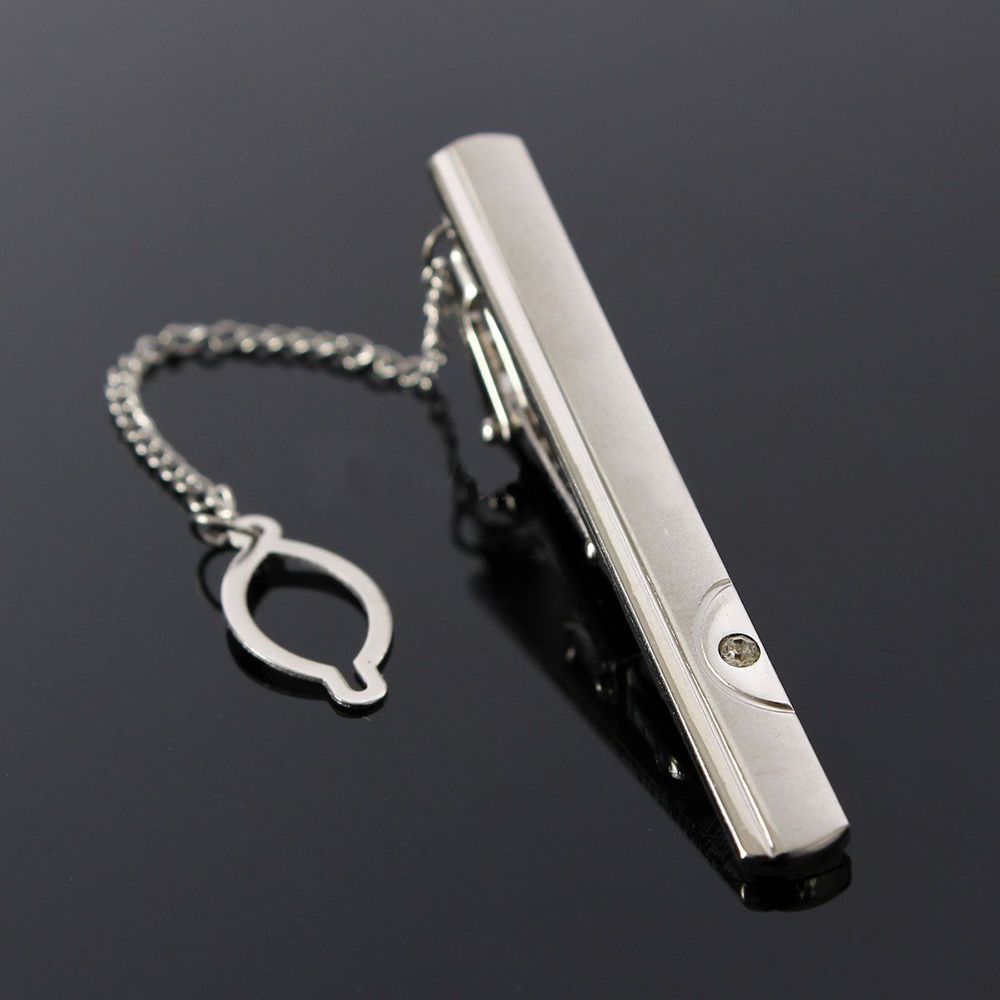 Classical Gifts Formal Tie Simple Dress Shirt Men Multi Style Metal Silver Necktie Clip Clasp Bar