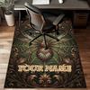 1PC Custom Name Steampunk Spider Web Theme Floor Mat Ideal for Living Room, Game Rooms, Office, Bedroom,Floor Mat Playful Design
