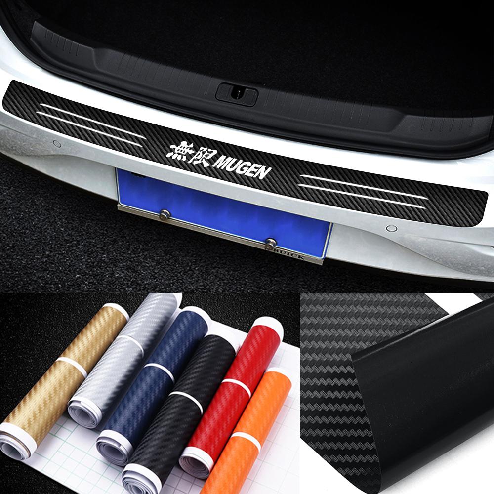 Car Rear Bumper Trunk Carbon Fiber Protective Sticker Anti-scratch Protective Film For Honda Civic Jazz Accord Vezel Insight